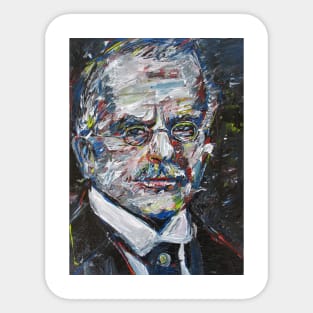 CARL JUNG acrylic portrait .2 Sticker